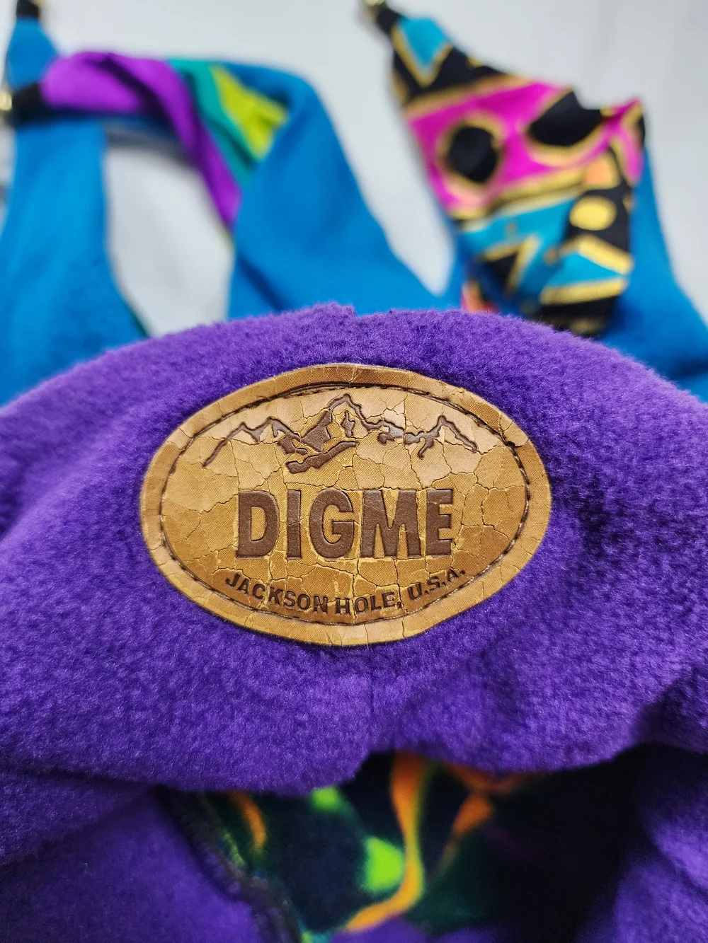 VTG 1990 DIGME JESTER/JOKER BEANIE SKI CAP ECLECTIC MIX OF COLOURS ONE SIZE